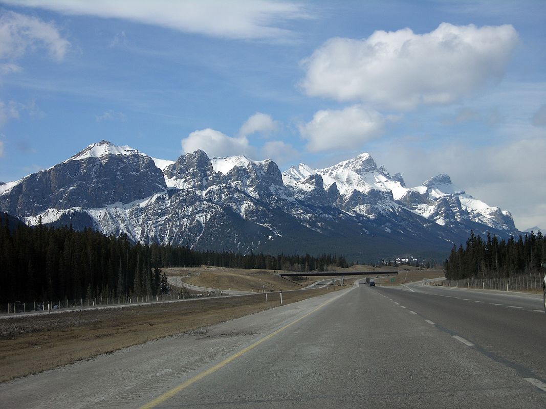 18B The Many Peaks Of Mount Rundle Stretch From Canmore To Banff From Trans Canada Highway Near Canmore In Winter